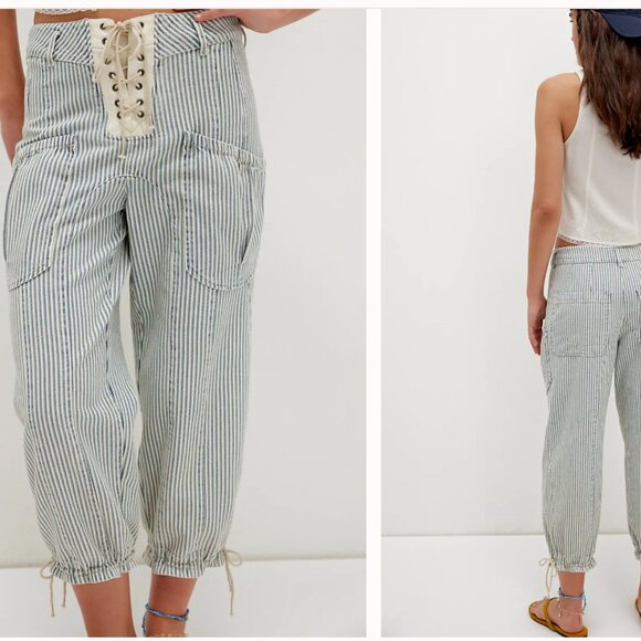 Brand New! Adorable Free People (We the Free) Smooth Sailing Crop with Lace - Picture 1 of 6